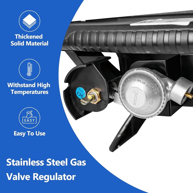 Grillflame 80476 Regulator Grill Replacement Parts for Weber Q200 Q220 Gas Valve Regulator Assembly Q Series Q 200 Q 220 396000 396002 396001 566001 566002 566801 - Image 3